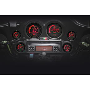 Koso North America Universal 6-Piece Gauge Kit - Black BA050903