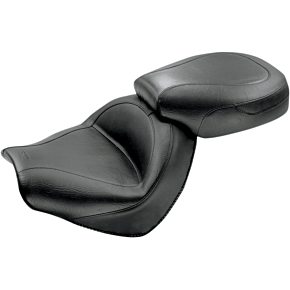Seat - Vintage - Wide - Touring - Without Driver Backrest - Two-Piece - Smooth - Black 76191