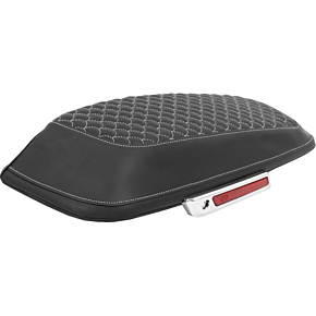 Saddlebag Lid Covers - Dragon Scale - White Stitch - FLH/FLT '14-'25 L870-14-20906