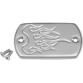 Master Cylinder Cover - Flame - Yamaha - Chrome BA-7640-03