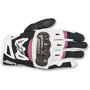 Alpinestars Stella SMX-2 Air Carbon V2 Gloves - Black/White/Pink - Large