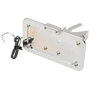 Side Mount License Plate - Chrome LPF121HV-C