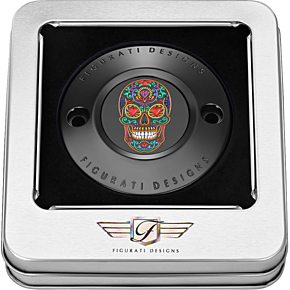 Timing Cover - 2 Hole - Sugar Skull - Black FD30-TC-2H-BLK