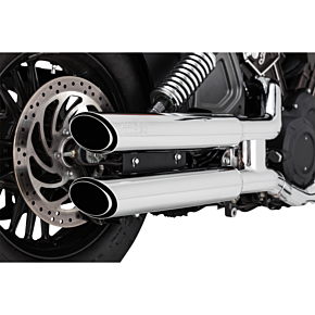 3" Twin Slash Slip-On Mufflers - Chrome 18323