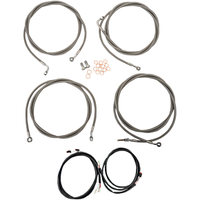 La Choppers Cable Kit - 15" - 17" Ape Hanger Handlebars - Stainless LA-8054KT3-16