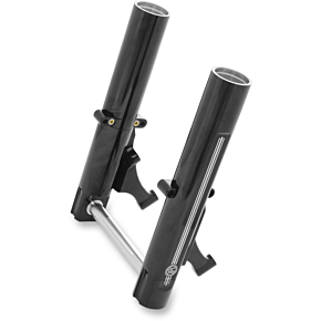 Performance Machine Pm Lower Fork Leg Kit - Dual Disc - Contrast Cut - Black/Silver - '14-'20 FL 0208-2098-BM