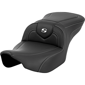 Roadsofa™ Seat - Carbon Fiber - Silver Stitch/Silver Logo - without Backrest - FL '23-'24 823-07-185