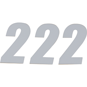 SX Plate Number - #2 - White - 4" 45-14-2