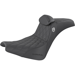 Seat - Pro Series SDC Performance With Backrest - Full Lattice Stitch/Lumbar Gripper - Black SC81830DBRT