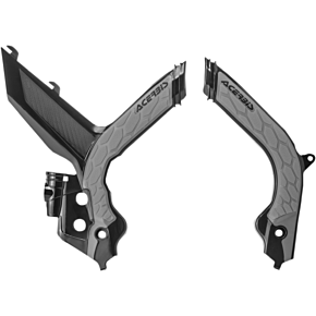 Acerbis X-Grip Frame Guards - KTM - Black/Silver - 2733441001