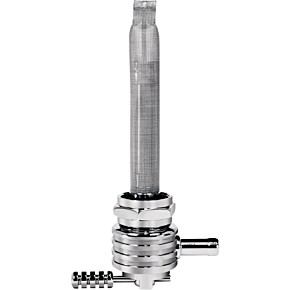 Pingel Fuel Valve - Finned Chrome - 22mm - Round