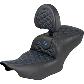 Roadsofa™ Seat - with Backrest - Blue Stitch - FLH/FLT '23-'25 823-07-210B1