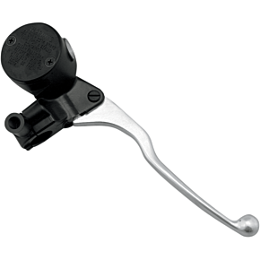 Master Cylinder - Round - 1/2" - Black/Silver 17-654G