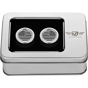 Docking Hardware Covers - American Flag - Short - Contrast Cut - Stainless Steel FD26-DC-2530-SS