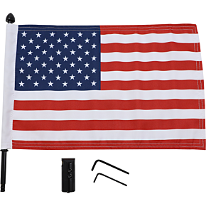 Luggage Rack Flag Mount - 1/2" Round - With 10" X 15" Flag BRFM-RDHB1215