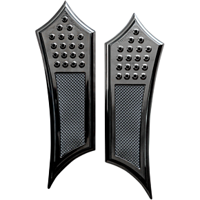 Accutronix Front Floorboards - Extended - Black - Drilled - Instigator - FL FBF01-DIB