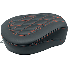 Mustang Wide Tripper™ Passenger Seat - Black w/ American Beauty Red Stitching 76648AB