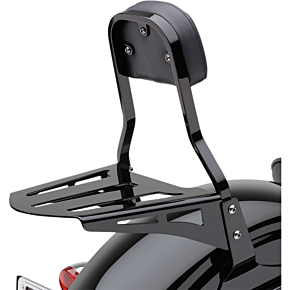 Sissy Bar Luggage Rack - Black - Formed 02-3600B