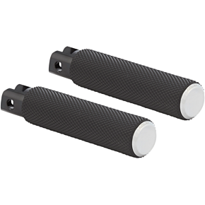 Knurled Foot Pegs - Chrome - FX/FL '18-'25 07-940