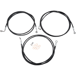 La Choppers Brake Line - 18" - 20" Ape Hanger Handlebars - Black LA-8052B19B