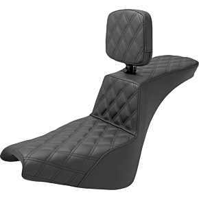 Tour Step-Up Seat - Rider Backrest - Full Lattice Stitch - FXBB/FXST '18-'24 818-30-195BR