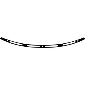 Memphis Shades Windshield Trim - Black - Slots - FLH '14+ MEB0974