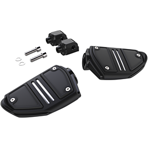 Twin Rail Footpeg - With Mount - Black - Softail 61426