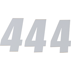SX Plate Number - #4 - White - 6" 45-16-4