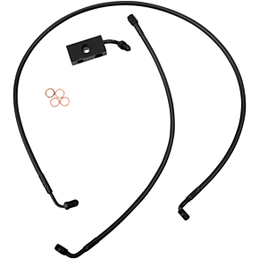 Brake Lines - 18" - 20" Ape Hanger Handlebars - Midnight LA-8152B19M