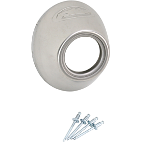 FMF RACING End Cap - Stainless Steel - Slash Cut - PC4/Q4
