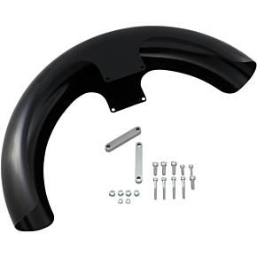 Klock Werks Wrapper Front Fender - Black - Steel - 21" KW05-01-0469