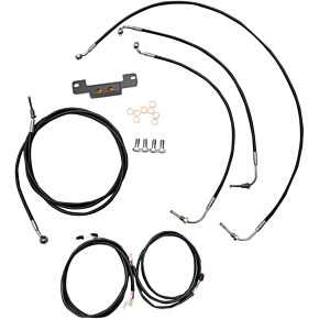 La Choppers Cable Kit - 18" - 20" Ape Hanger Handlebars - Black LA-8055KT3-19B