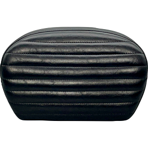 Le Pera Sissy Bar Pad - Pleated - Shiny Black L-SBP01PT-SH