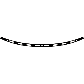 Memphis Shades Windshield Trim - Black - Oval - FLH '14+ MEB0975