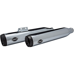 Grand National Race Mufflers for Softail - Chrome 550-0740