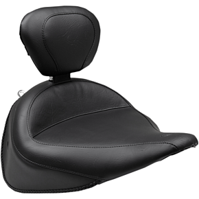 Wide Solo Seat - With Backrest - Vintage - Black - Smooth 79916