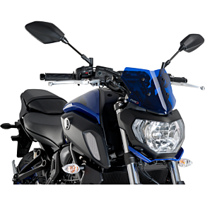 PUIG Naked Sport Windscreen - Blue - Yamaha