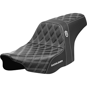Pro Series SDC Performance Seat - White Stitching - w/o Backrest - FLT/FLH '23-'24 SC82307D6