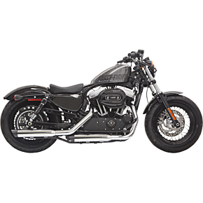 Firepower Series Slip-On Mufflers - Chrome/Black - Slash-Cut - Sportster 1X27SB