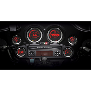 Koso North America HD-02 6-Piece Gauge Kit - Silver BA050905