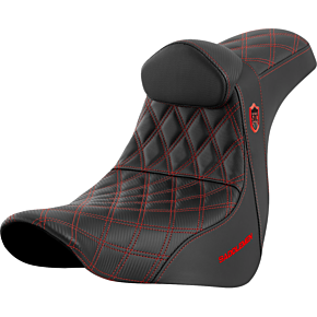Pro Series SDC Performance Seat - w/ Backrest - Red Stitch - FL/FX '18-'23 SC81829REDRT