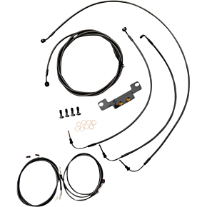Cable Kit - Stock Ape Hanger Handlebars - ABS - Midnight LA-8056KT3-08M