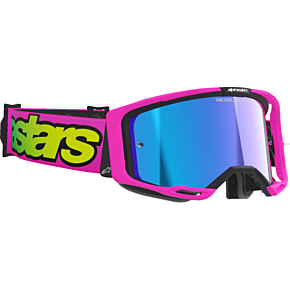 Vision 8 Goggle - Vista - Pink Fluo/Yellow Fluo - Blue Mirror Lens 5100426-3159