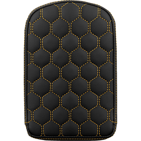 RoadSofa™ Sissy Bar Pad - Honeycomb - Gold Stitching 041149GOL
