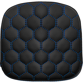 Sissy Bar Pad - Honeycomb - Blue Stitching 040749BLU