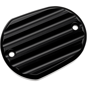 Joker Machine Master Cylinder Cover - Brake - Front - Finned - Black 10-380-1