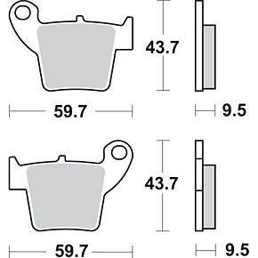 Sbs Off-Road Sintered Brake Pads - CR 777SI