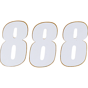 SX Plate Number - #8 - White - 4" 45-14-8