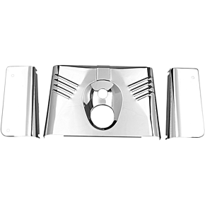 3-Piece Fork Tins - Chrome - Ribbed -  '86-'17 FLST DS-222910