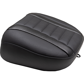 Deluxe Touring Passenger Seat - Black Stitch - Carbon Fiber Inlay - FLH/FLT '23-'24 88402